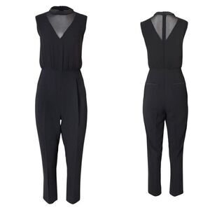Marella Sheer High Neck Sleeveless Jumpsuit Black 6